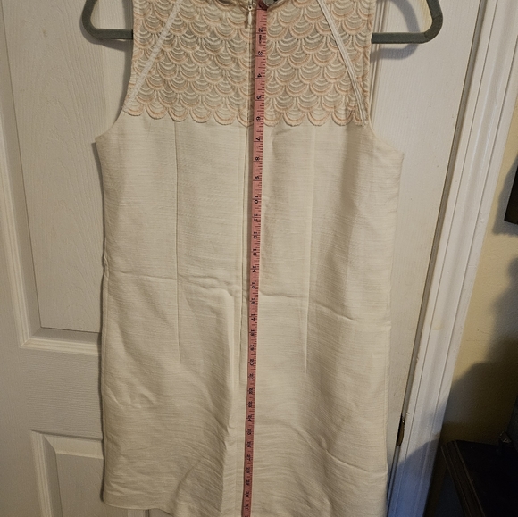 Loft Size 6 Sleeveless Dress Cream in Color - Picture 5 of 9